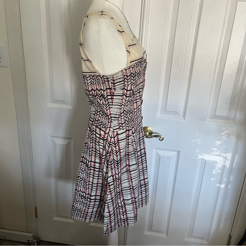 NWOT Marc By Marc Jacobs Cream and Black Striped Mini Dress - Picture 2 of 7
